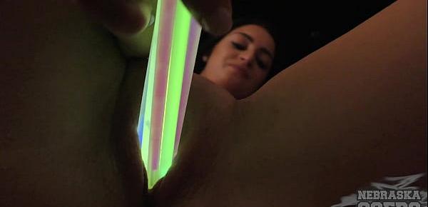 dirty glowstick pussy stuffing and gaping young egle